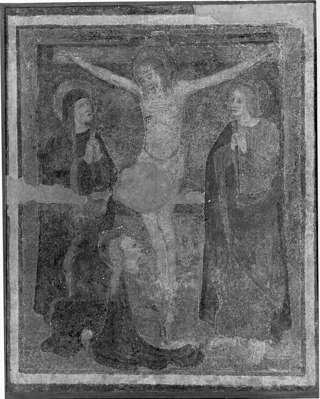 Cristo crocefisso con Maria; Giovanni e Maddalena (dipinto, opera isolata) - ambito lombardo (secc. XIV/ XV)