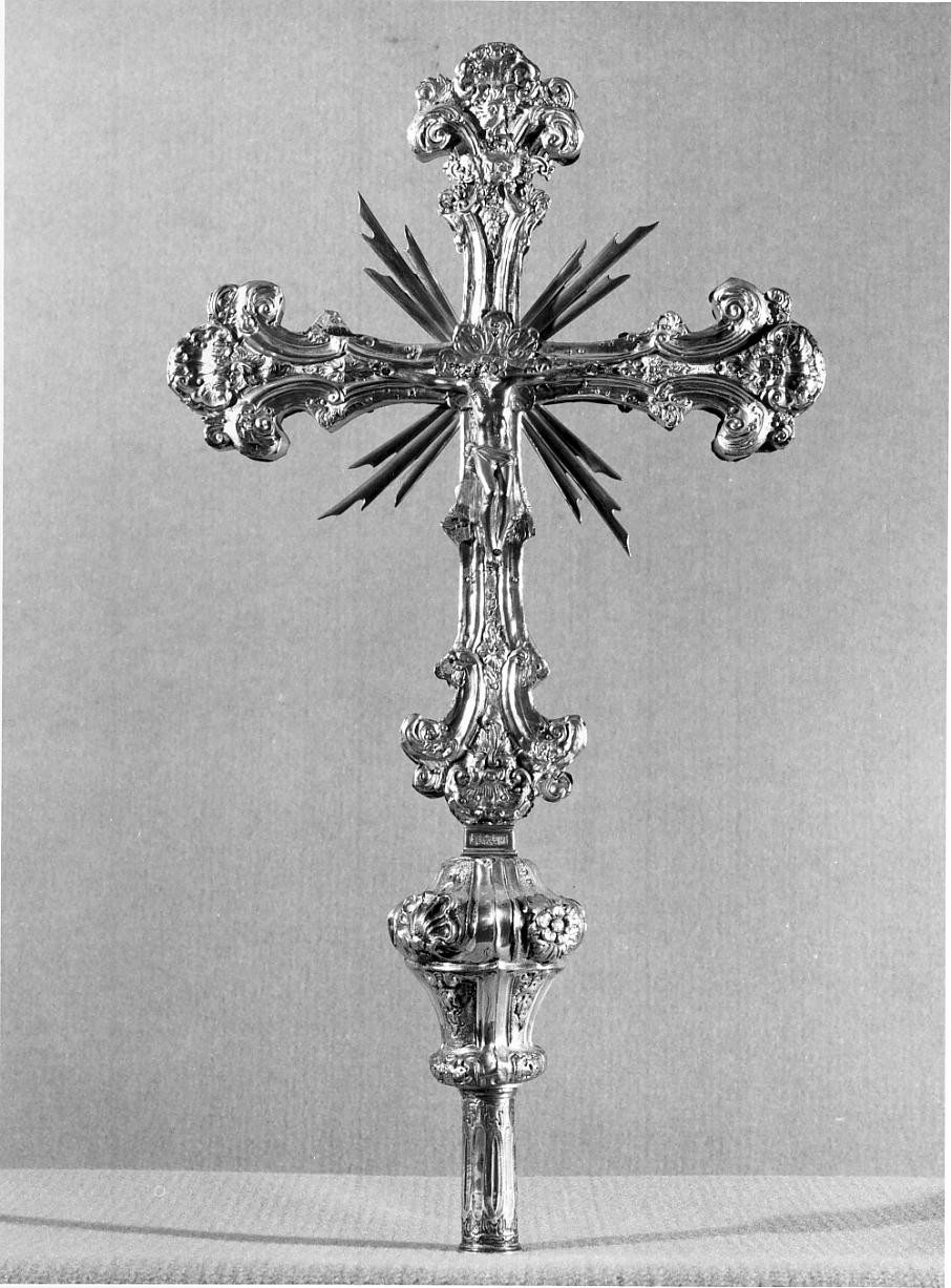 croce processionale, opera isolata - ambito lombardo (prima metà sec. XVIII)