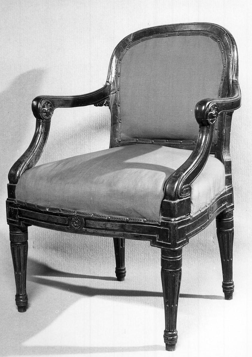 poltroncina, opera isolata - ambito cremonese (seconda metà sec. XVIII)