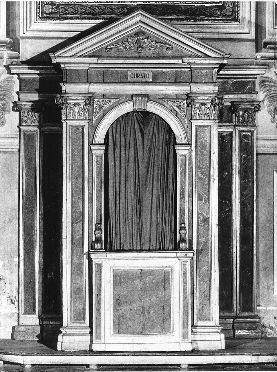 confessionale, coppia - ambito bresciano (inizio sec. XIX)