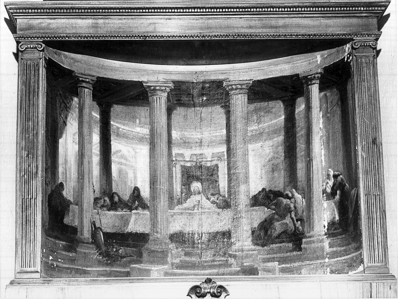 ultima cena (dipinto, opera isolata) di Loverini Ponziano (attribuito) (inizio sec. XX)