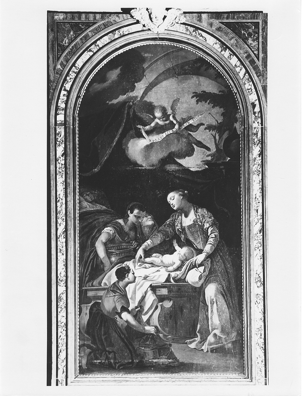 nascita di San Giovanni Battista (dipinto, opera isolata) di Cignaroli Giuseppe detto Fra Felice (sec. XVIII)