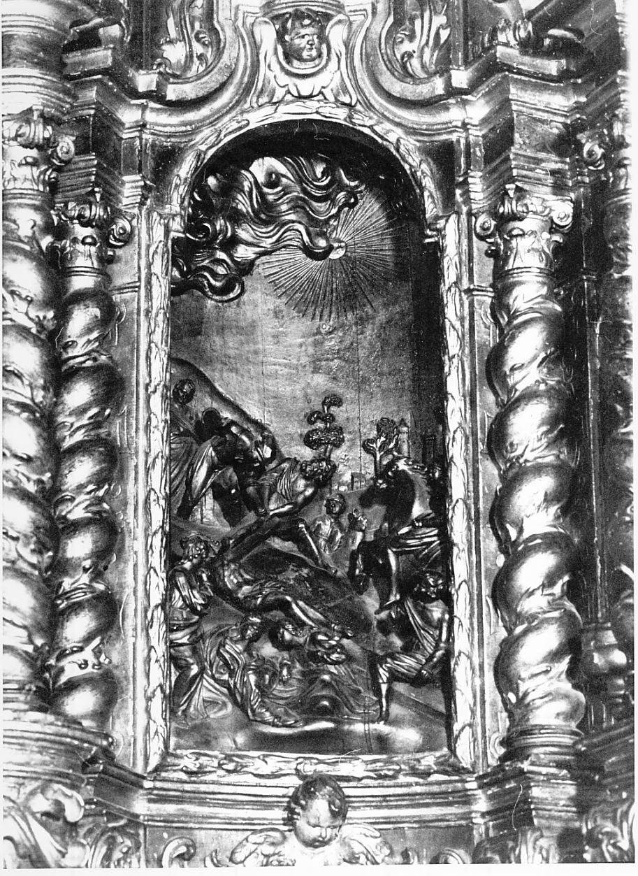 Cristo inchiodato alla croce (rilievo, elemento d'insieme) di Fantoni Andrea (sec. XVIII)