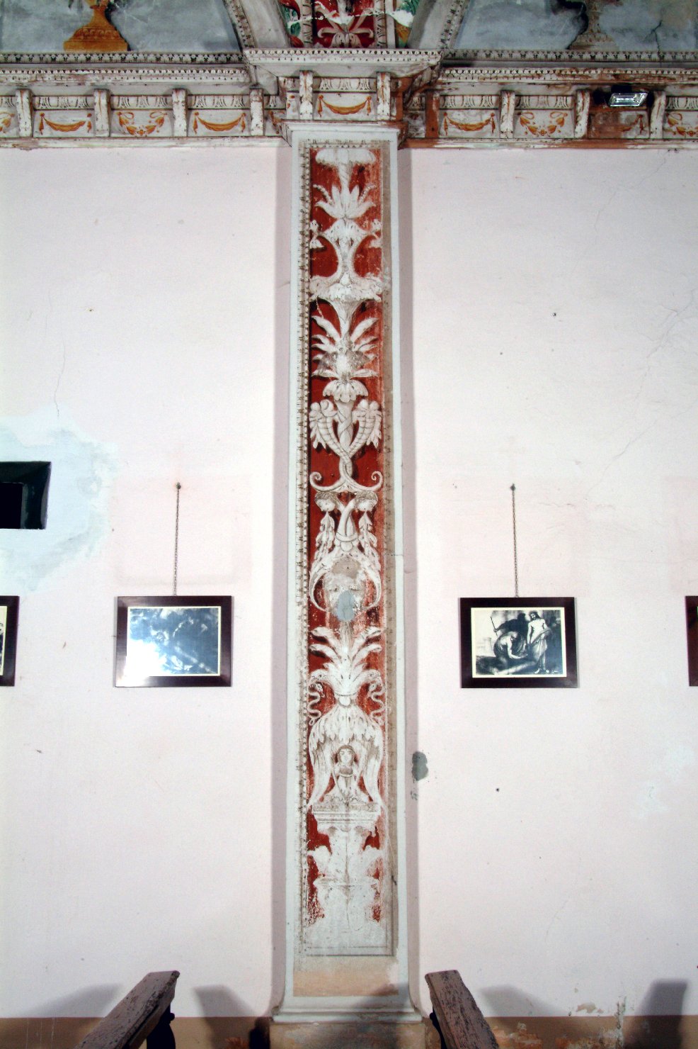 motivi decorativi a grottesche (dipinto, serie) - ambito mantovano (seconda metà sec. XVI)