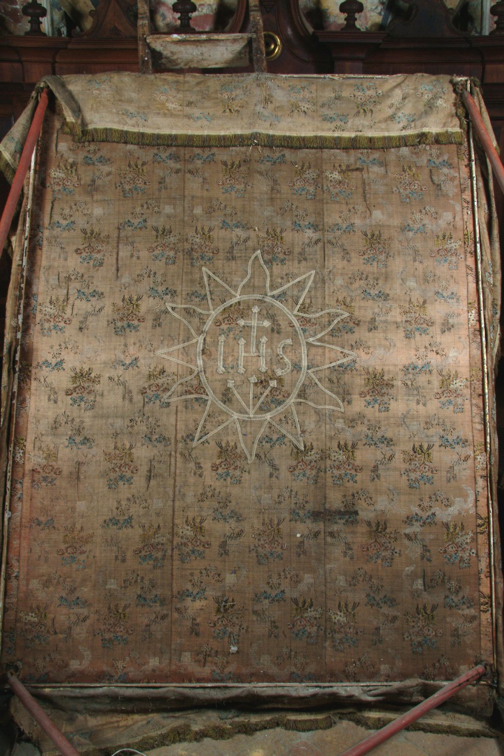 baldacchino processionale, opera isolata - manifattura italiana (terzo quarto sec. XVIII)