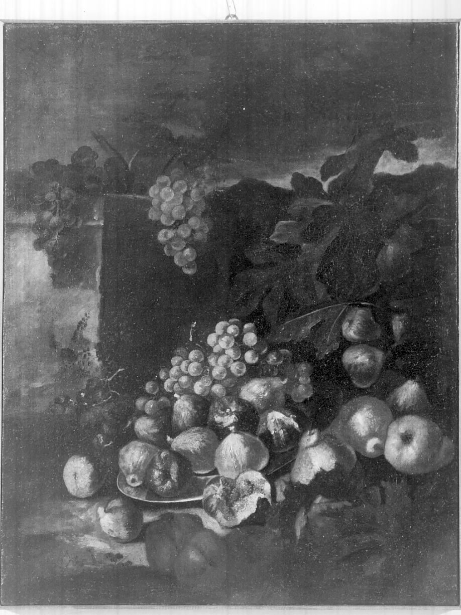 natura morta con frutta (dipinto, opera isolata) - ambito lombardo (fine sec. XVII)