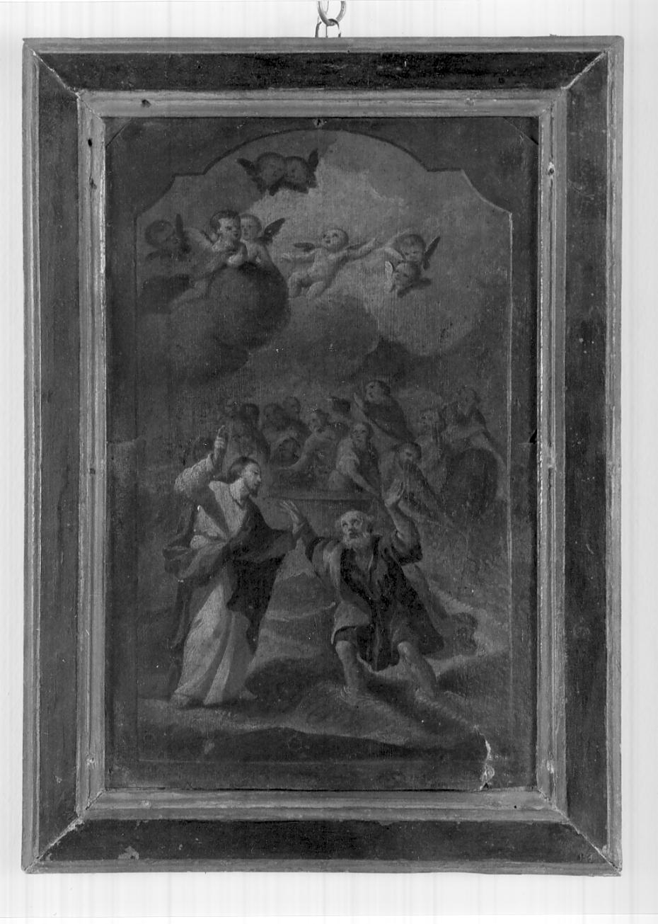 Gesù Cristo e San Pietro nelle acque del lago di Genezaret (dipinto, opera isolata) di Araldi Felice (attribuito) (seconda metà sec. XVIII)