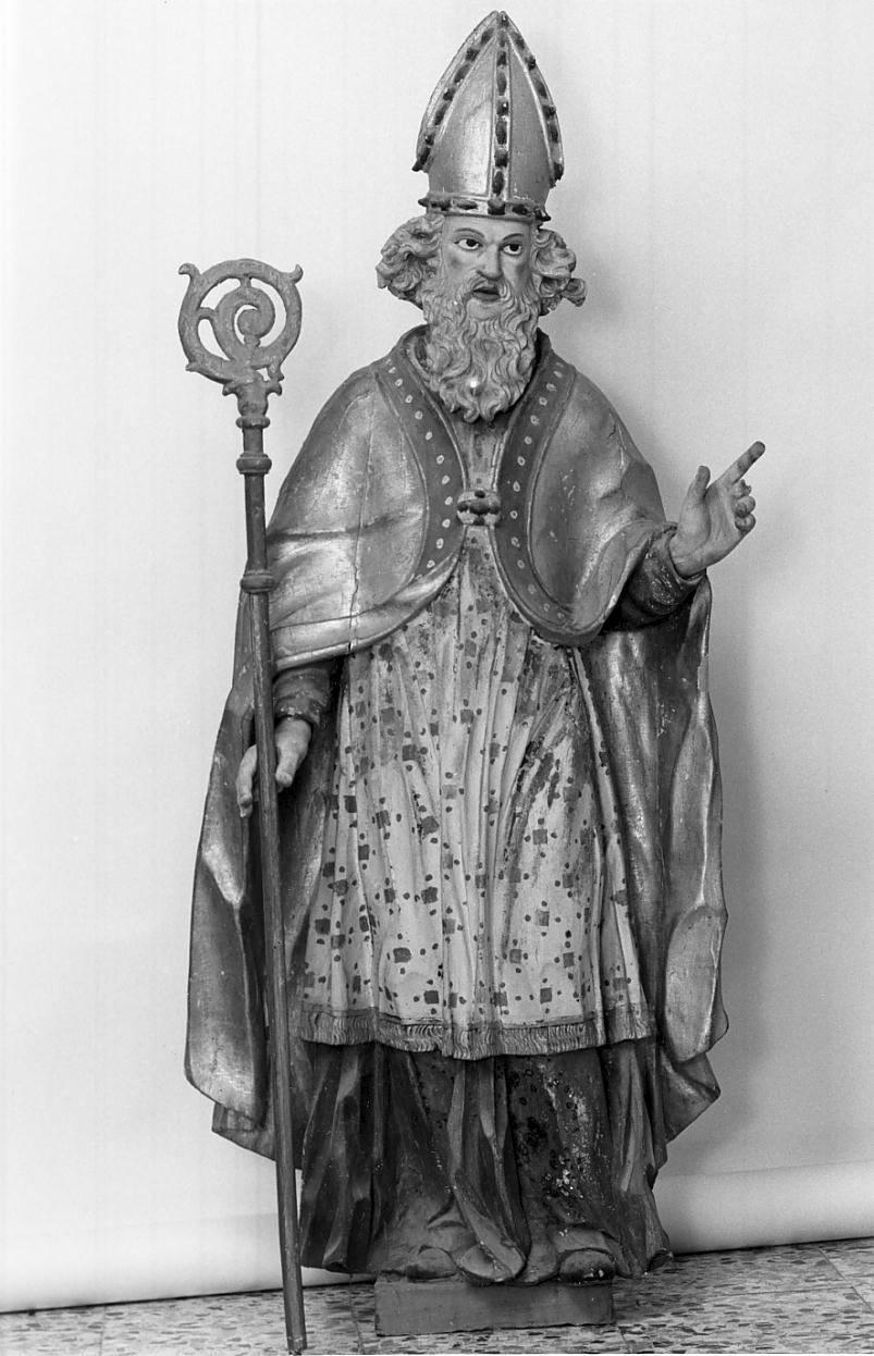 Santo vescovo (statua, opera isolata) di Ramus Pietro (bottega) (fine/inizio secc. XVII/ XVIII)