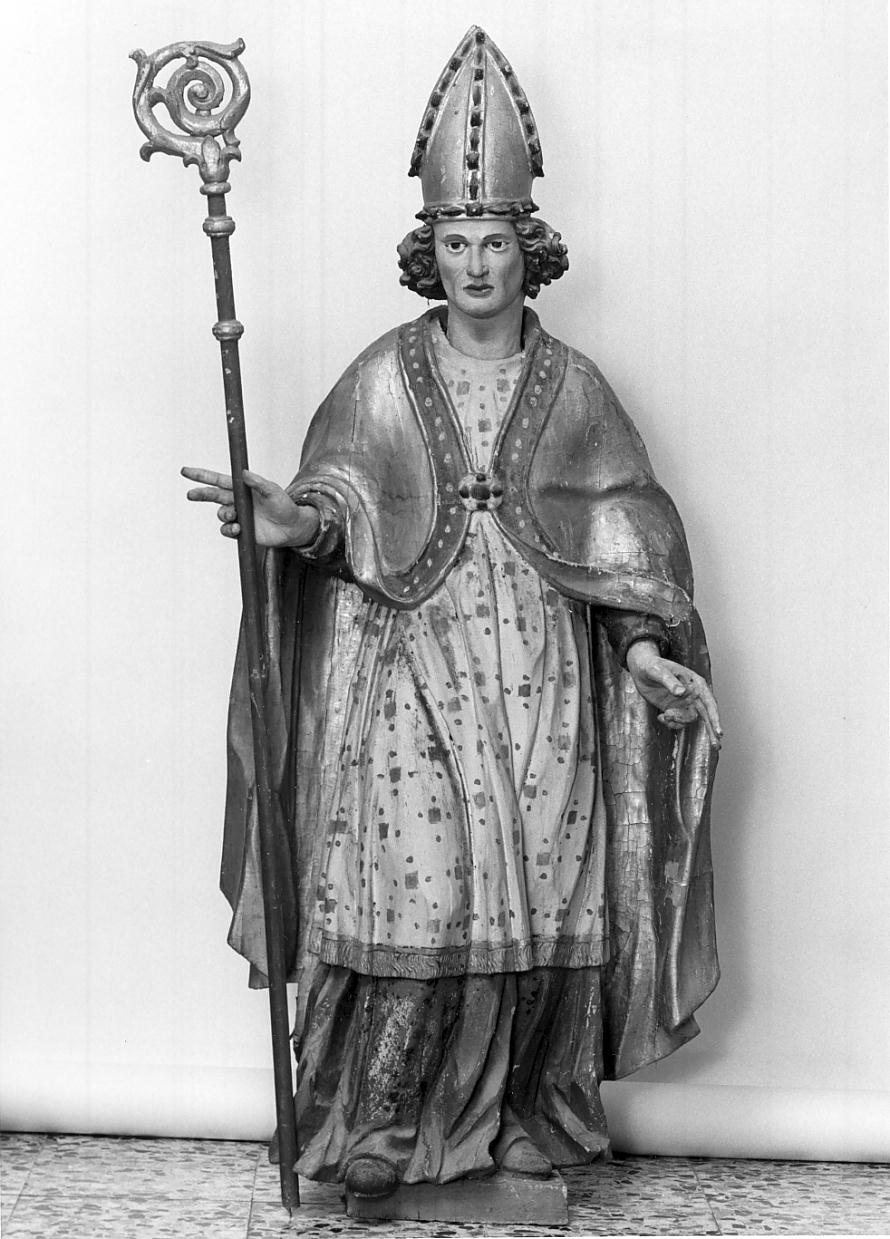 Santo vescovo (statua, opera isolata) di Ramus Pietro (bottega) (fine/inizio secc. XVII/ XVIII)