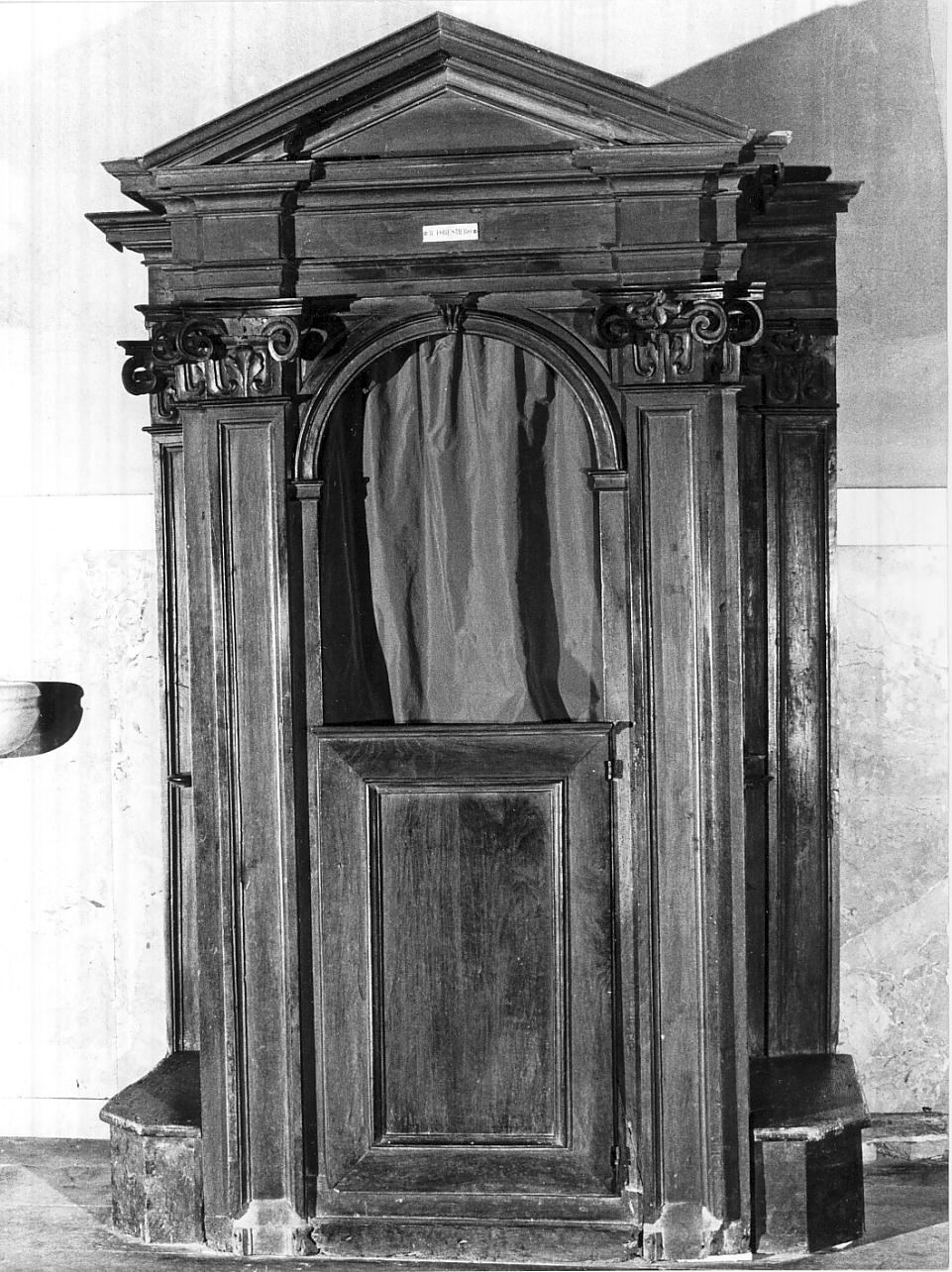 confessionale, coppia - ambito bresciano (seconda metà sec. XVIII)