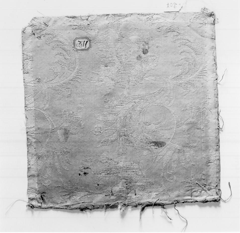 tessuto, frammento - manifattura italiana (ultimo quarto sec. XVII)