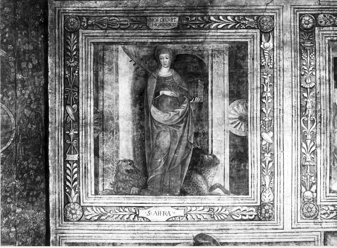 S. Afra e Santa Martire (dipinto, coppia) - ambito cremonese (fine sec. XV)