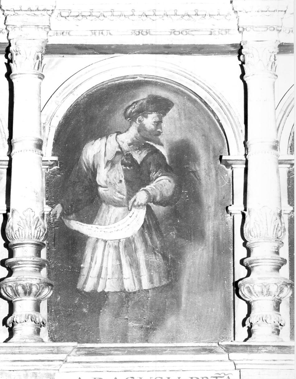 Profeta Abacuc (dipinto, elemento d'insieme) di Romani Girolamo detto Romanino (sec. XVI)