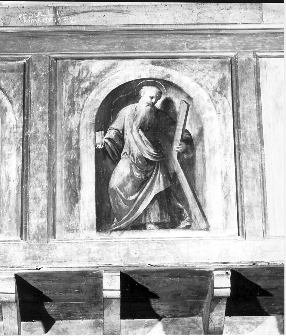 Sant'Andrea (dipinto, elemento d'insieme) di Romani Girolamo detto Romanino (sec. XVI)