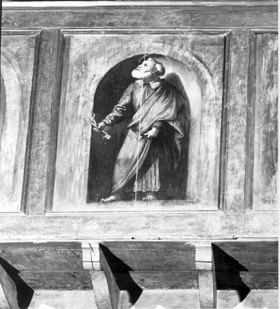 San Pietro (dipinto, elemento d'insieme) di Romani Girolamo detto Romanino (sec. XVI)