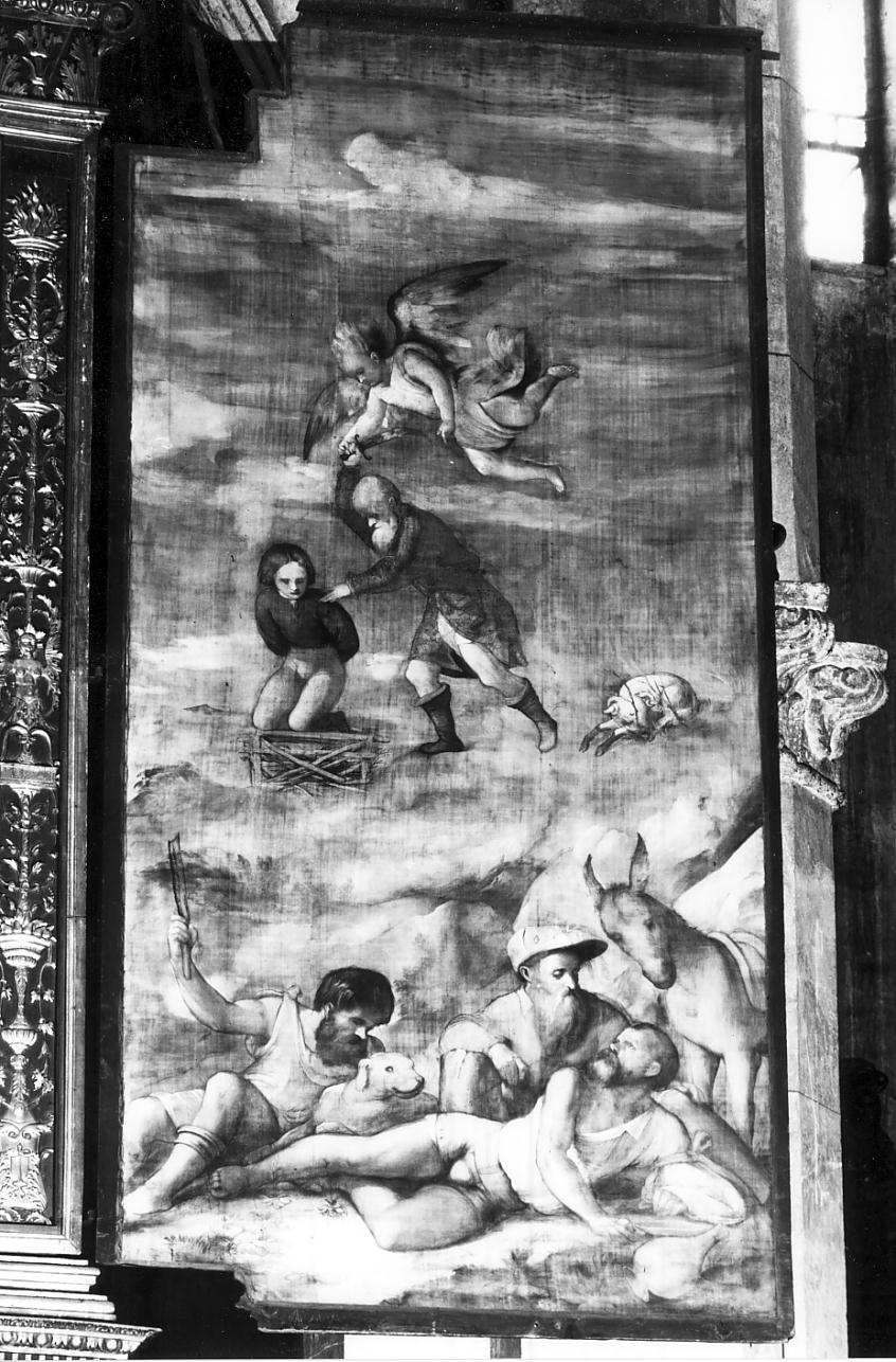 sacrificio di Isacco (dipinto, elemento d'insieme) di Romani Girolamo detto Romanino (sec. XVI)