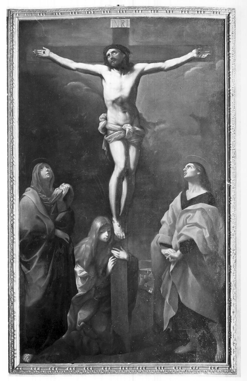 Il Crocifisso con la Madonna, Maddalena e San Giovanni Evangelista (dipinto, opera isolata) - ambito Italia settentrionale (metà sec. XVII)