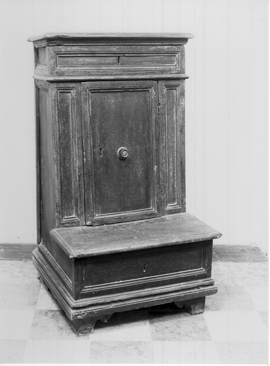 inginocchiatoio, opera isolata - ambito bresciano (prima metà sec. XVIII)