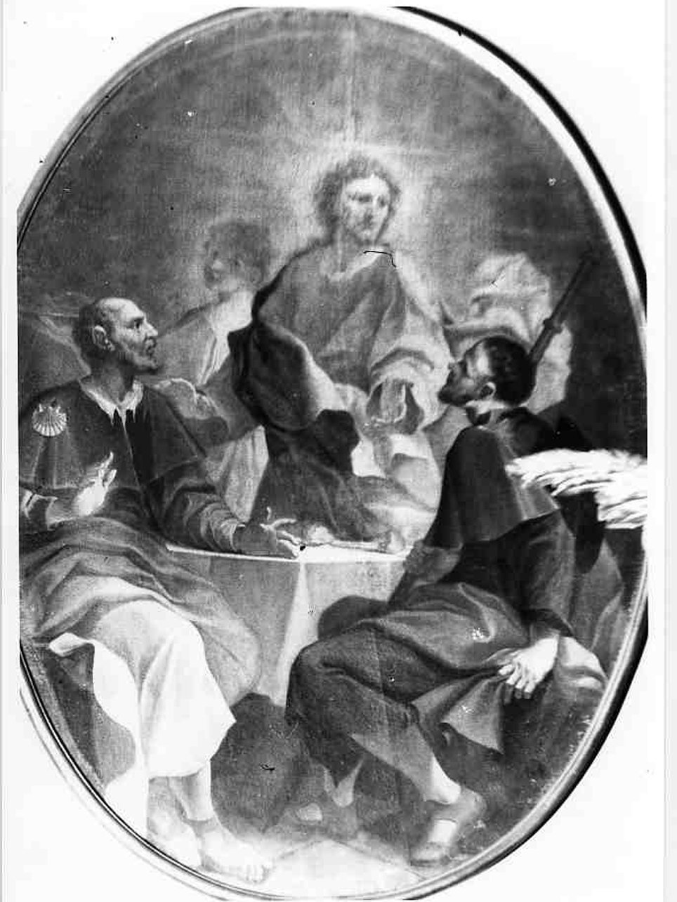 cena in Emmaus (dipinto, opera isolata) di Tortelli Giuseppe (attribuito) (seconda metà sec. XVII)