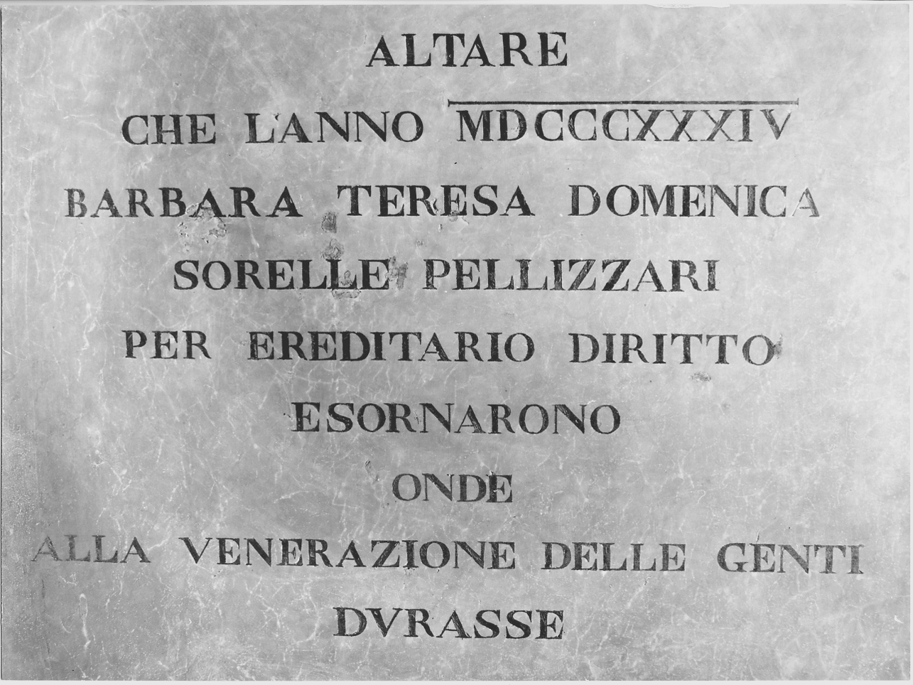 lapide, opera isolata - ambito lombardo (sec. XIX)