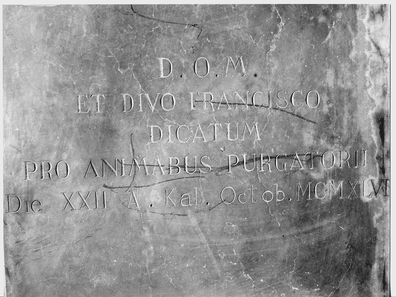 lapide, opera isolata - ambito lombardo (sec. XX)