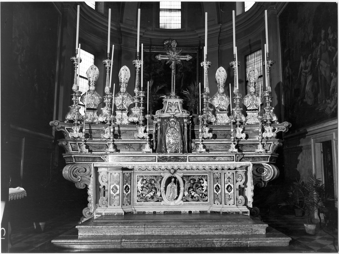 altare maggiore, opera isolata di Gamba Andrea di Rezzato (attribuito) (sec. XVIII)