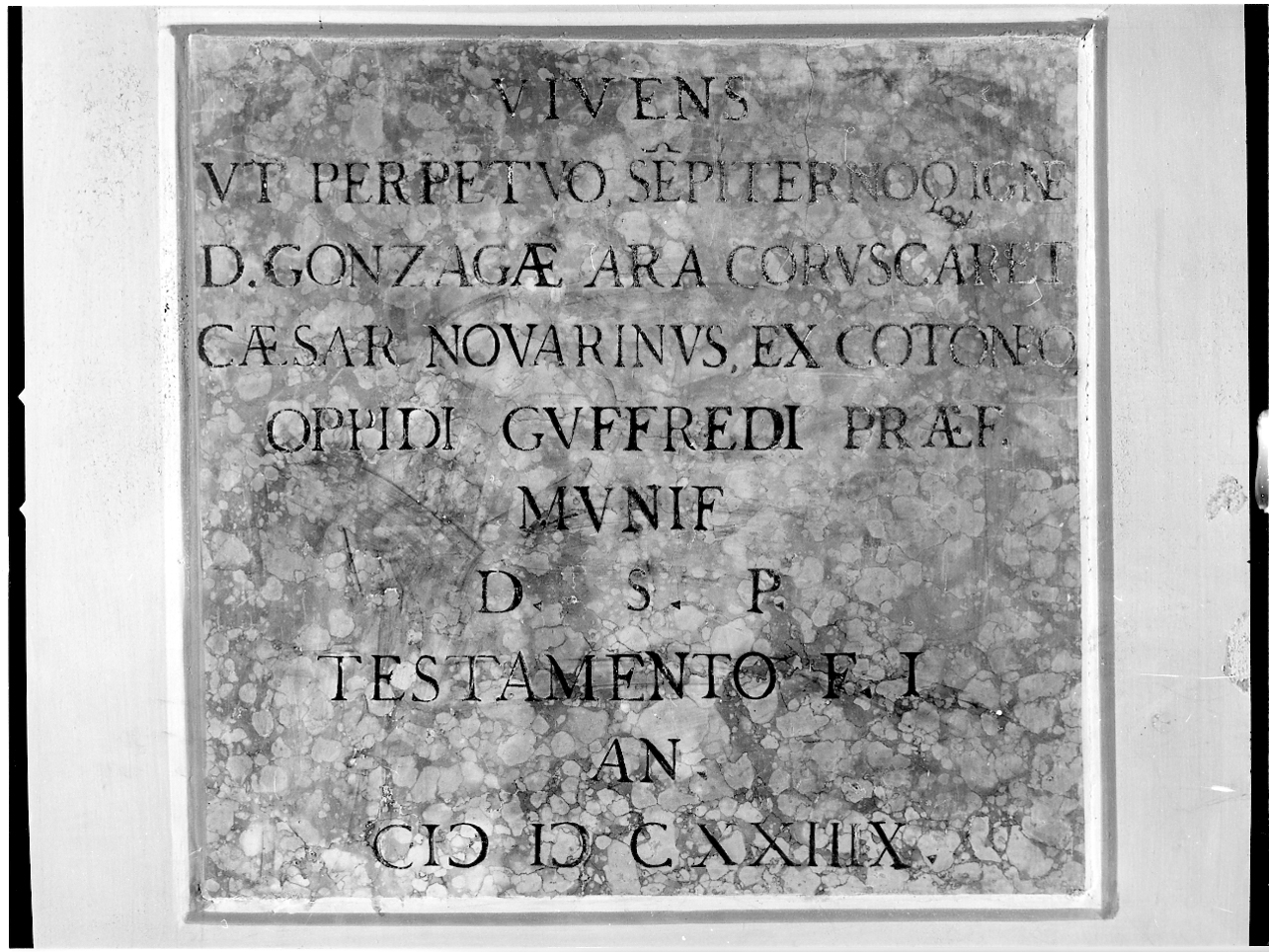 lapide, opera isolata - ambito mantovano (sec. XVII)