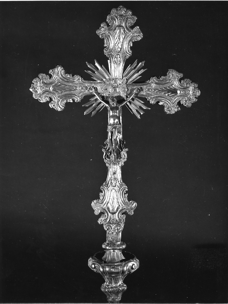 croce processionale, opera isolata - ambito mantovano (sec. XVIII)