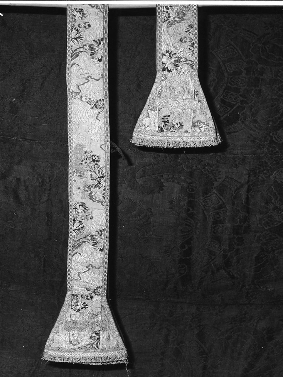 stola, elemento d'insieme - manifattura mantovana (sec. XVIII, sec. XX)