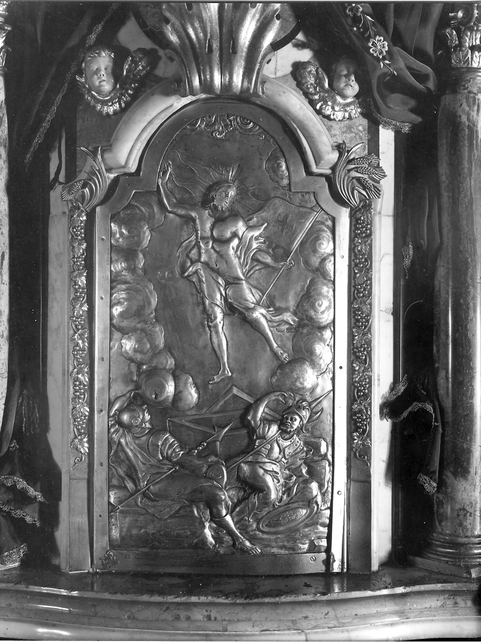 sportello di tabernacolo, elemento d'insieme - ambito bresciano (metà sec. XVIII)