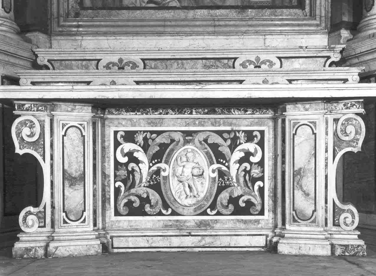 paliotto, elemento d'insieme - bottega bresciana (fine/inizio secc. XVII/ XVIII)