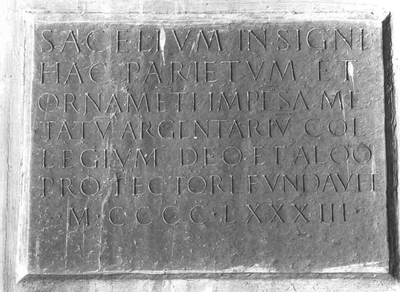 targa commemorativa, opera isolata - ambito bresciano (sec. XV)