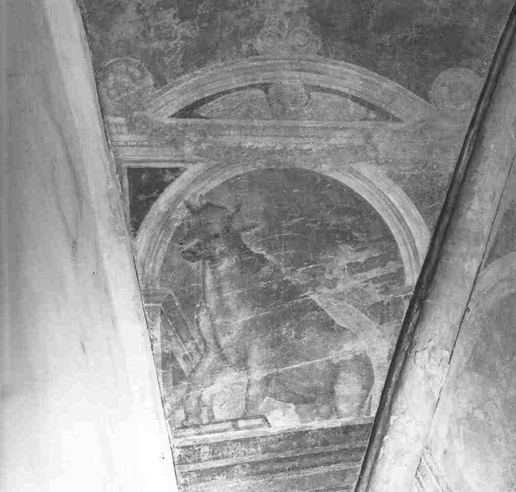 simbolo di San Luca: bue (dipinto, elemento d'insieme) di Foppa Vincenzo (sec. XV)