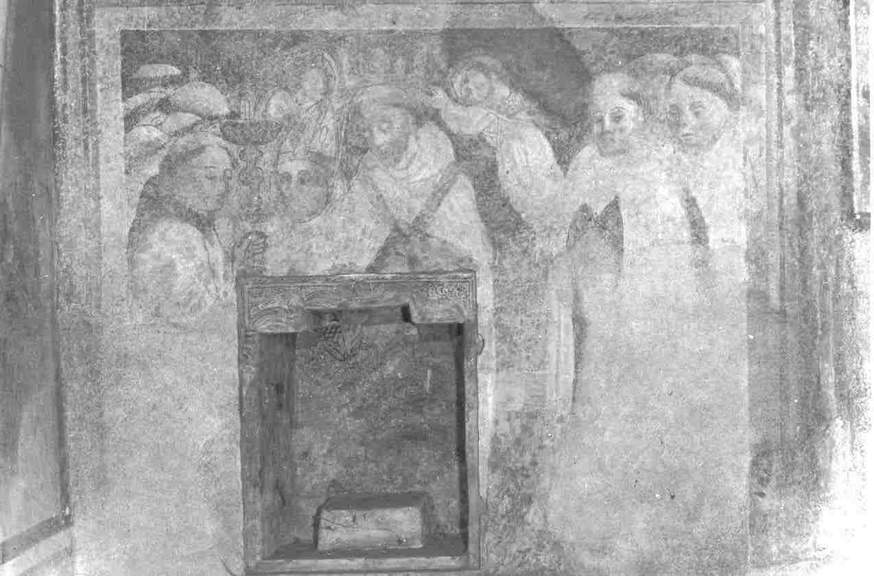 incoronazione di un santo carmelitano (dipinto, opera isolata) - ambito bresciano (seconda metà sec. XV)