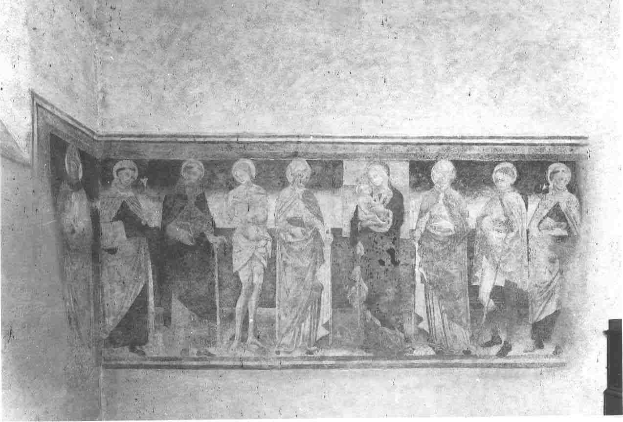 Madonna con Bambino e otto santi (dipinto, opera isolata) - ambito bresciano (sec. XV)