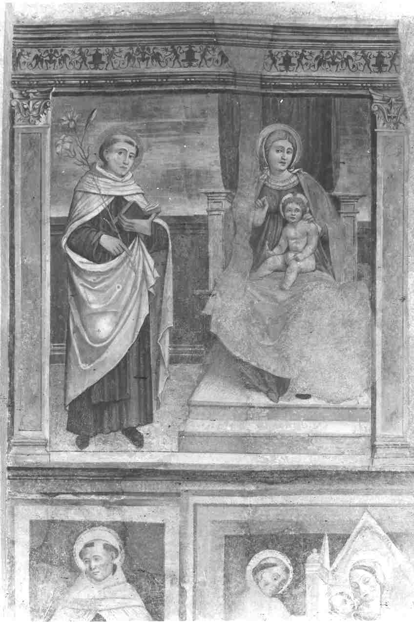 Madonna con Bambino e Sant'Alberto (dipinto, opera isolata) - ambito lombardo (fine/inizio secc. XV/ XVI)