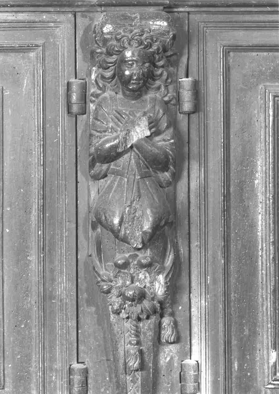 cariatide, elemento d'insieme - bottega bresciana (prima metà sec. XVII)