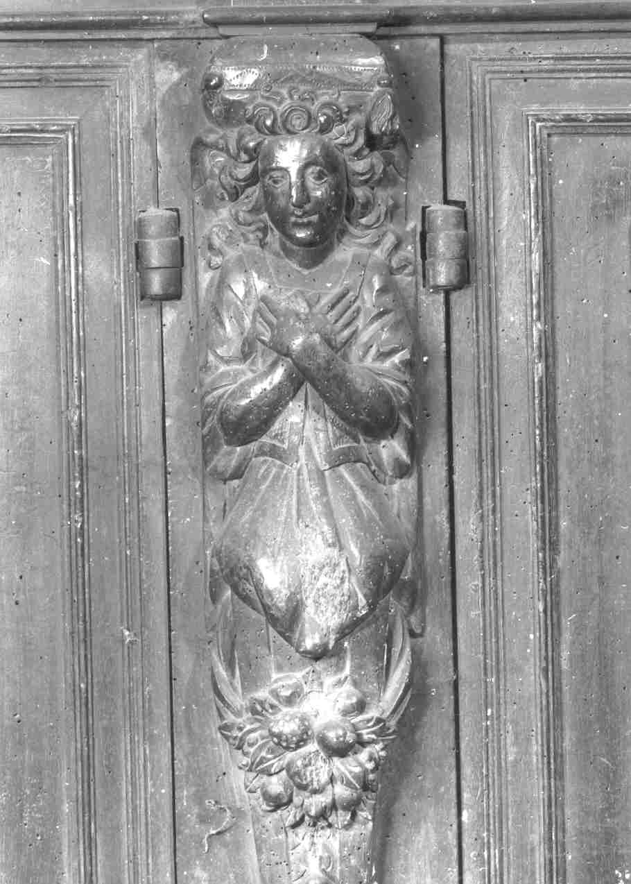 cariatide, elemento d'insieme - bottega bresciana (prima metà sec. XVII)