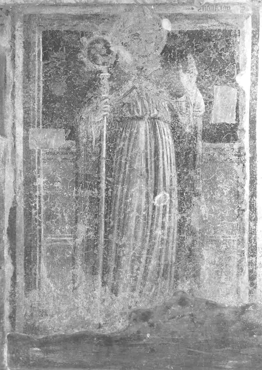 Santo vescovo (dipinto, elemento d'insieme) - ambito lombardo (sec. XV)
