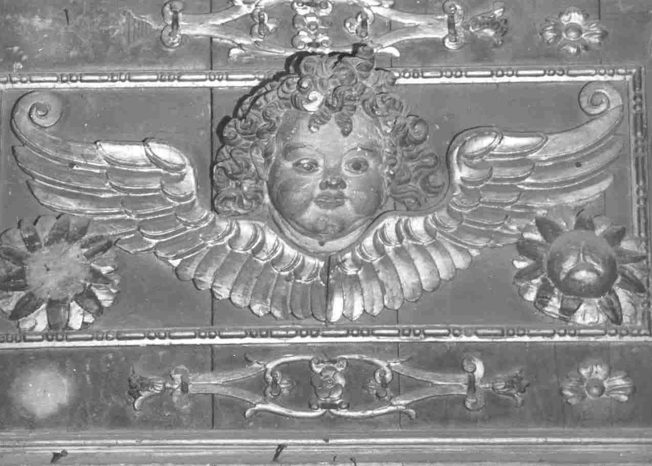 testa alata (rilievo, elemento d'insieme) - bottega bresciana (sec. XVII)