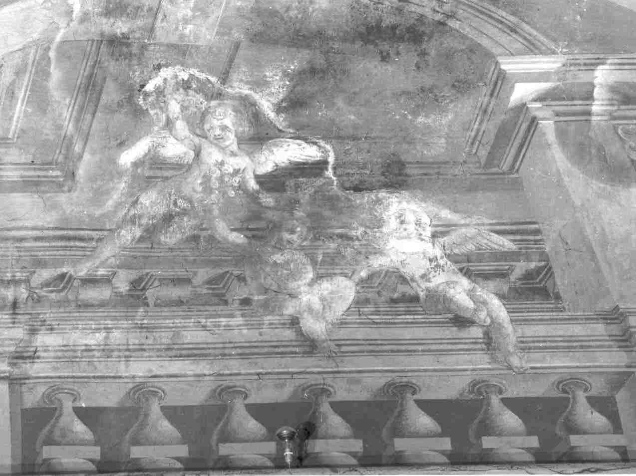 angeli con simboli mariani (dipinto, opera isolata) di Amigoni Ottavio (attribuito) (sec. XVII)