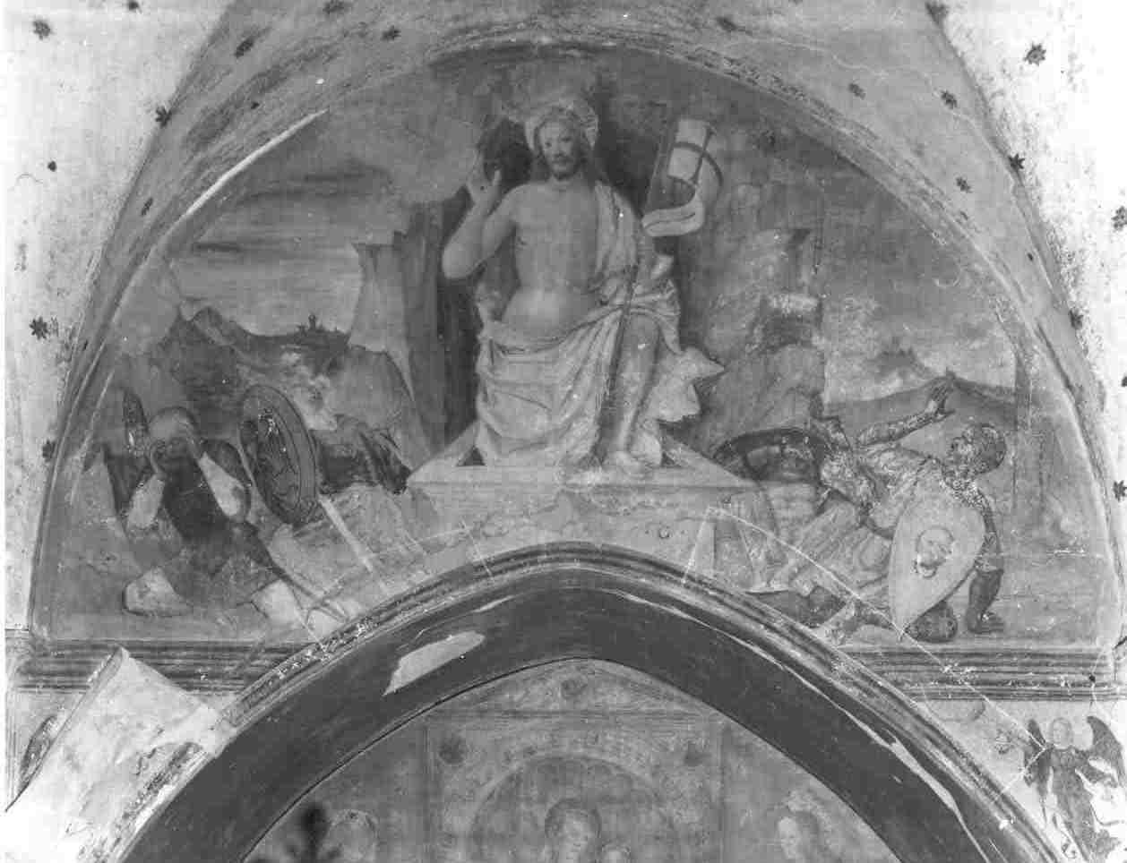 Cristo risorto (dipinto, opera isolata) di Civerchio Vincenzo (attribuito) (sec. XVI)