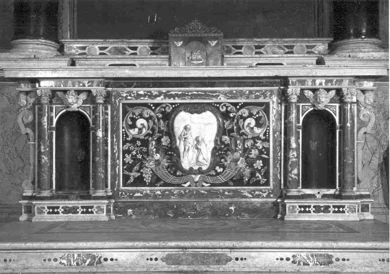 mensa d'altare, elemento d'insieme - ambito bresciano (sec. XVII)