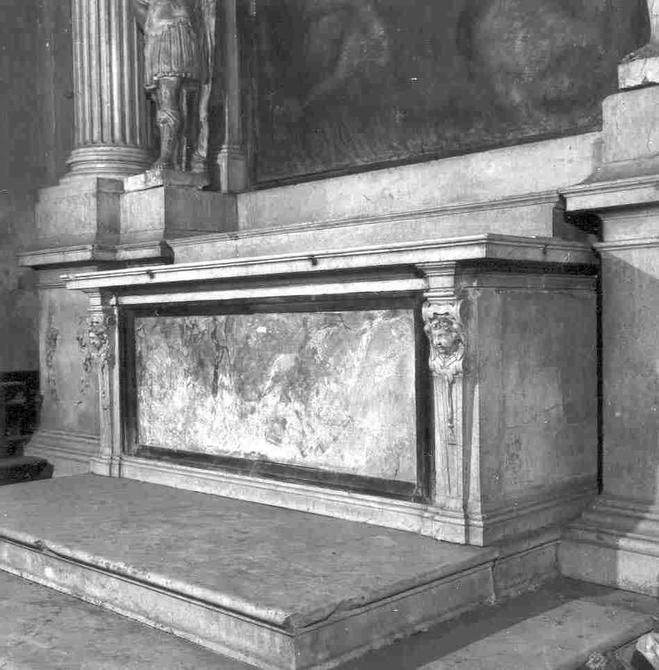 mensa d'altare, elemento d'insieme - ambito bresciano (inizio sec. XVII)