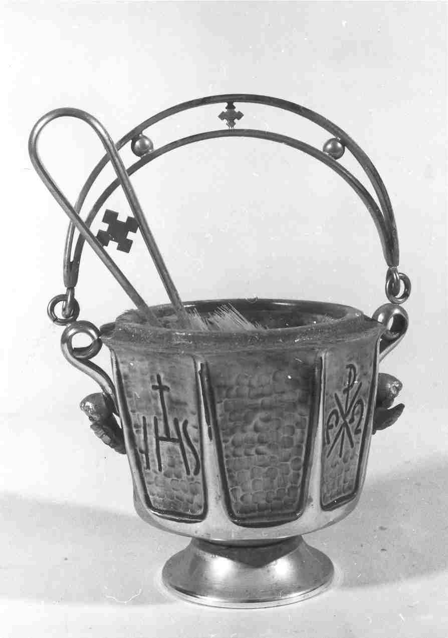 secchiello per l'acqua benedetta, opera isolata - ambito bresciano (metà sec. XX)