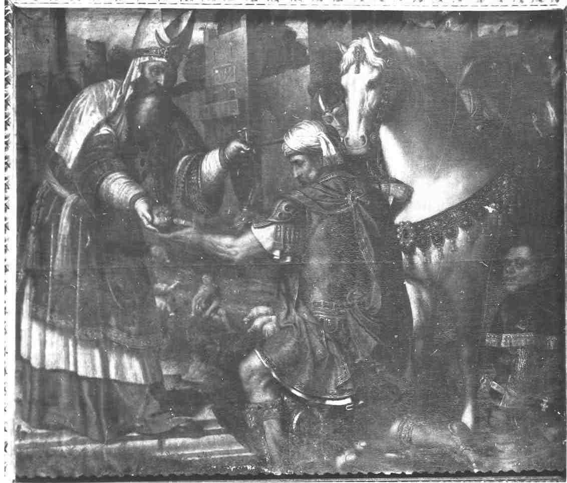 incontro di Abramo e Melchisedek (dipinto, opera isolata) di Bonvicino Alessandro detto Moretto, Mombello Luca (sec. XVI)