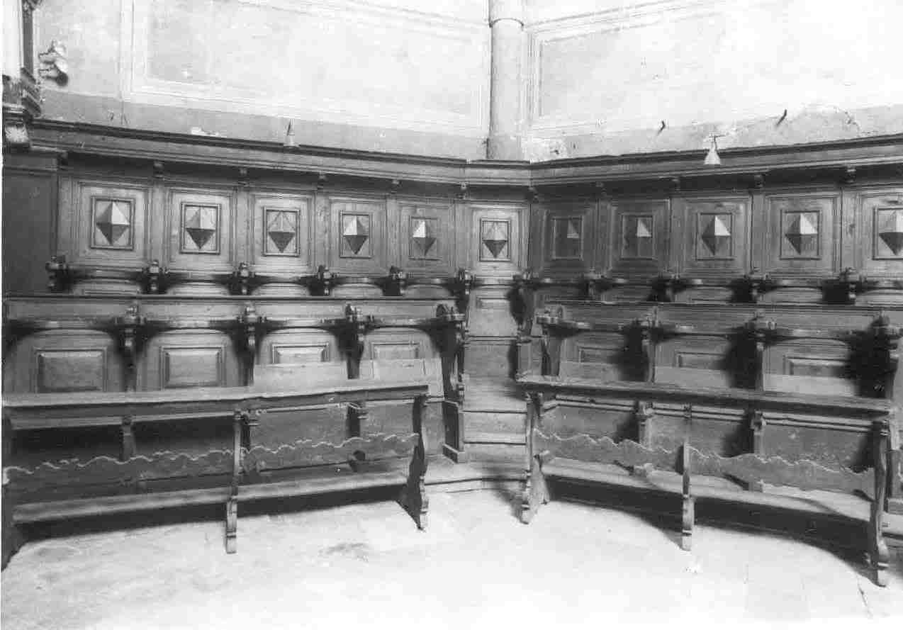 stalli del coro, opera isolata di Filippo da Soresina (sec. XVI)