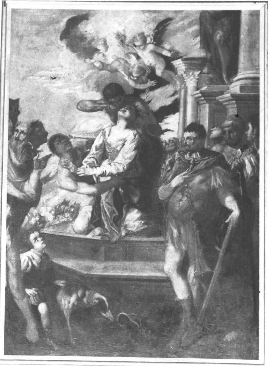 martirio di Sant'Apollonia (dipinto, opera isolata) di Maffei Francesco (metà sec. XVII)