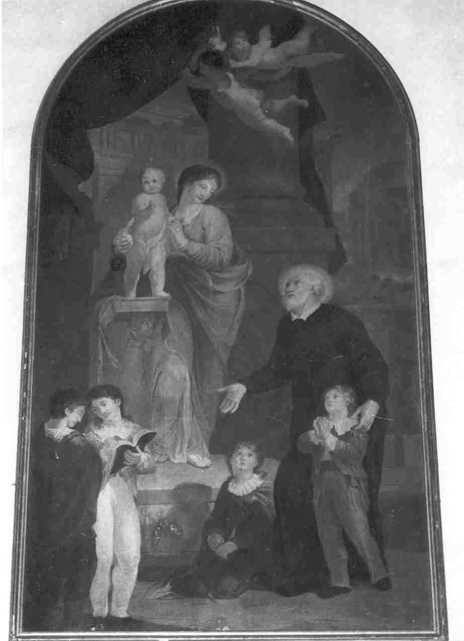 San Filippo Neri e i fanciulli (dipinto, opera isolata) di Teosa Giuseppe (sec. XIX)