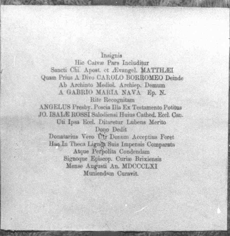 reliquiario a teca - a urna, opera isolata - bottega bresciana (ultimo quarto sec. XVI)